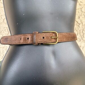 Trafalgar Brown Leather Belt with Brass Buckle sz 38 preloved no flaws